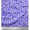 thumbnail image 1 of Soimoi Purple polyester Crepe Fabric Cow Animal Skin Fabric Prints By Yard 52 Inch Wide, 1 of 3