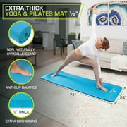 ProsourceFit Extra Thick Yoga and Pilates Mat 1/2-inch or 1-inch Thick for Fitness