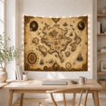 thumbnail image 5 of Fantasy Map with Ships & Sea Creature on Parchment, Adventurous Vintage for History Lovers, Nautical Cartography Artwork, Birthday Gift, Tapestry Wall Hanging for Living Room and Study Room, 5 of 7