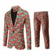 thumbnail image 3 of Traje navideño para hombre de 2 piezas, corte entallado, estampado de muñeco de nieve navideño, para fiesta, disfraz de un solo botón, ropa informal de moda para hombre, 3 of 5