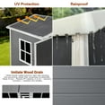 thumbnail image 3 of Garden Storage Shed, 6ft x 4ft Plastic Outdoor Storage with Floor and Lockable Door Plastic Garden Shed for Backyard, Lawn, Gray, Grey Outdoor Storage Shed,Plastic Large Storage Shed, 3 of 6