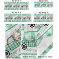 thumbnail image 2 of Easter Truck with Colorful Eggs and Rabbit Window Valances,Rod Pocket Kitchen Curtain Valance, Teal Buffalo Plaid Short Valance Window Treatment Topper Curtains for Living Room Bedroom,54x18In, 2 of 6