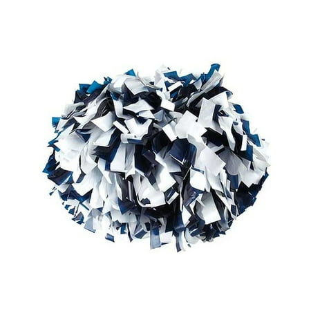 Pizzazz Navy Blue White 2 Color Plastic Cheer Single Pom Pom