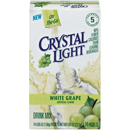 Crystal Light: White Grape Flavor 0.05 Oz Packets Drink Mix, 14 ct