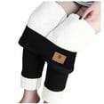 thumbnail image 1 of Gibobby Pantalones de invierno para mujeres Leggings casuales para mujer Capris térmicos de cintura alta elásticos de color sólido de invierno(Negro,M), 1 of 5