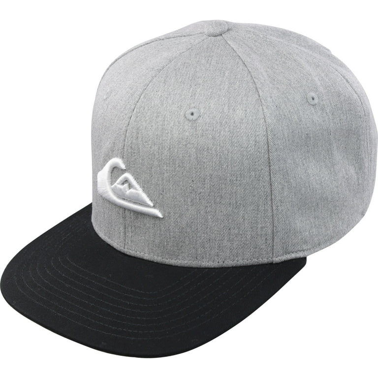 Quiksilver Mens Chompers Snapback Hat - Medium Gray Heather