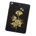 thumbnail image 3 of for iPad Mini 5th Generation 2019 7.9" Floral Pattern Case, Luxury Ultra Slim Flexible Lightweight Anti-Fingerprint Drop Protective Heat Dissipation with Soft TPU Back Cover, Gold Butterfly Rose, 3 of 8