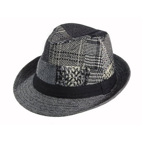 Fedora - Patchwork - Black - HT-7812BK