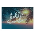 thumbnail image 3 of Hello Sunshine Cutting Board, Dreamy Tropical Beach with Abstract Sunset and Palm Trees Summertime Romance, Decorative Tempered Glass Cutting and Serving Board, Small Size, Multicolor, by Ambesonne, 3 of 5