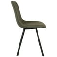 thumbnail image 6 of LeisureMod Markley Leather Dining Chair With Metal Legs Set of 2 Olive Green, 6 of 7