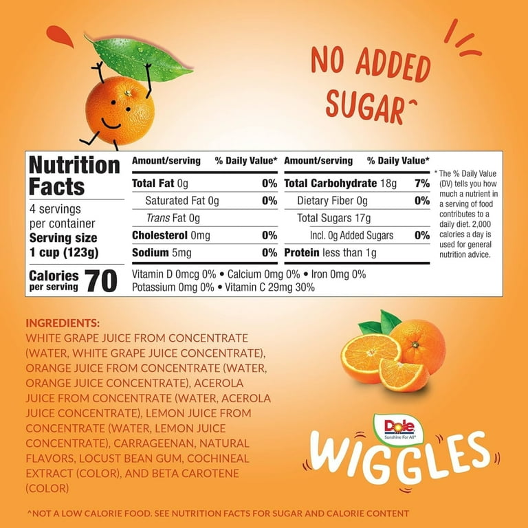 Nutrients Calories In One Cup Of Orange Juice Nutritional Value