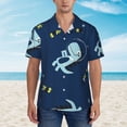 thumbnail image 4 of Balery Space Dinosaur Print Men's Hawaiian Shirts Short Sleeve Beach Shirt Relaxed Fit Vacation Button Down Shirts-XX-Large, 4 of 9