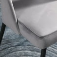 thumbnail image 5 of Velvet Dining Chairs, Mid Century Dining Chair with Black Metal Legs, Upholstered Dining Chairs, Accent Desk Chair for Dining Room, Kitchen, Vanity, Living Room(Gray,Set of 8), 5 of 10