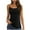 Black, variant on Timegard Built in Bras Tank Tops for Women Scoop Neck Spaghetti Strap Slim Comfy Camisole Tops Basic Tee