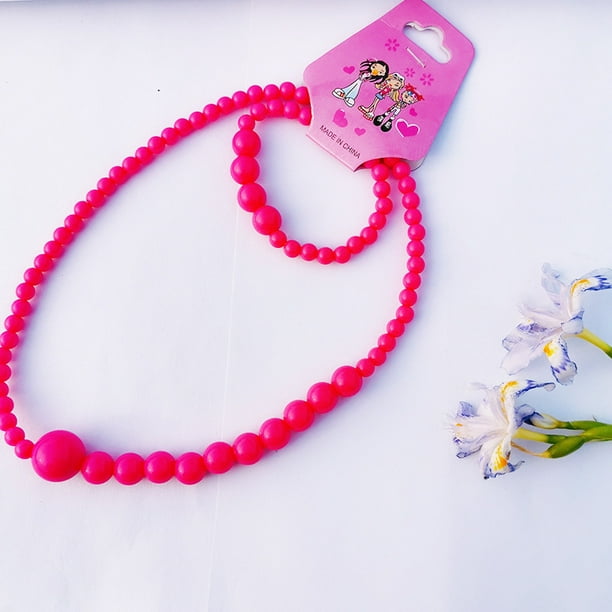 Plastic bead hotsell necklace