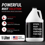 Metal Treatment Gallon - Rust Converter for Metal Surfaces, 128 Oz - Rust Remover for Metal Tools, Cars, Boats, Trucks & Hardware, Prepares Surfaces for Restoration, Painting & Longer Lifespan
