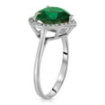 thumbnail image 3 of Galaxy Gold 2.89 Carat Total Weight 14K Solid White Gold Emerald Natural Diamonds Halo Ring Brilliant Heart Shape Cut and Round Diamonds Anniversary Engagement Promise Ring (8.5), 3 of 3