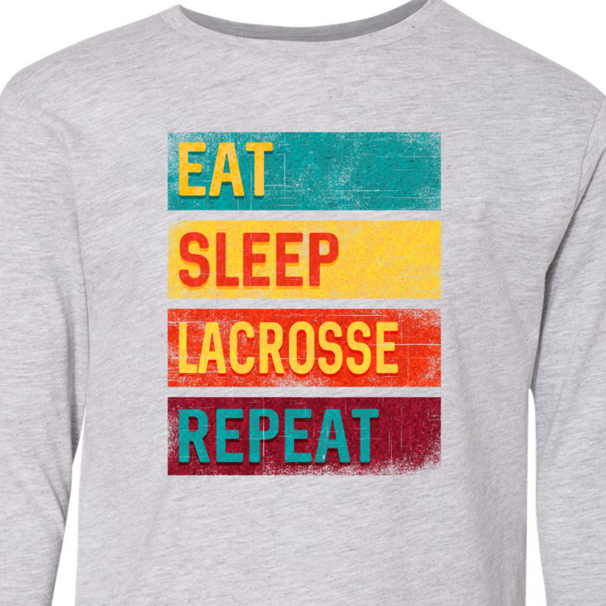 Inktastic Lacrosse Player Eat Sleep Lacrosse Repeat Long Sleeve Youth T-Shirt - image 3 of 4