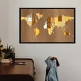 thumbnail image 3 of Relief Art World Map Wall Art Canvas Abstract Map Art Watercolor Map Decor Mordern Design Framed Canvas Art For Bedroom Livingroom Office, 3 of 7