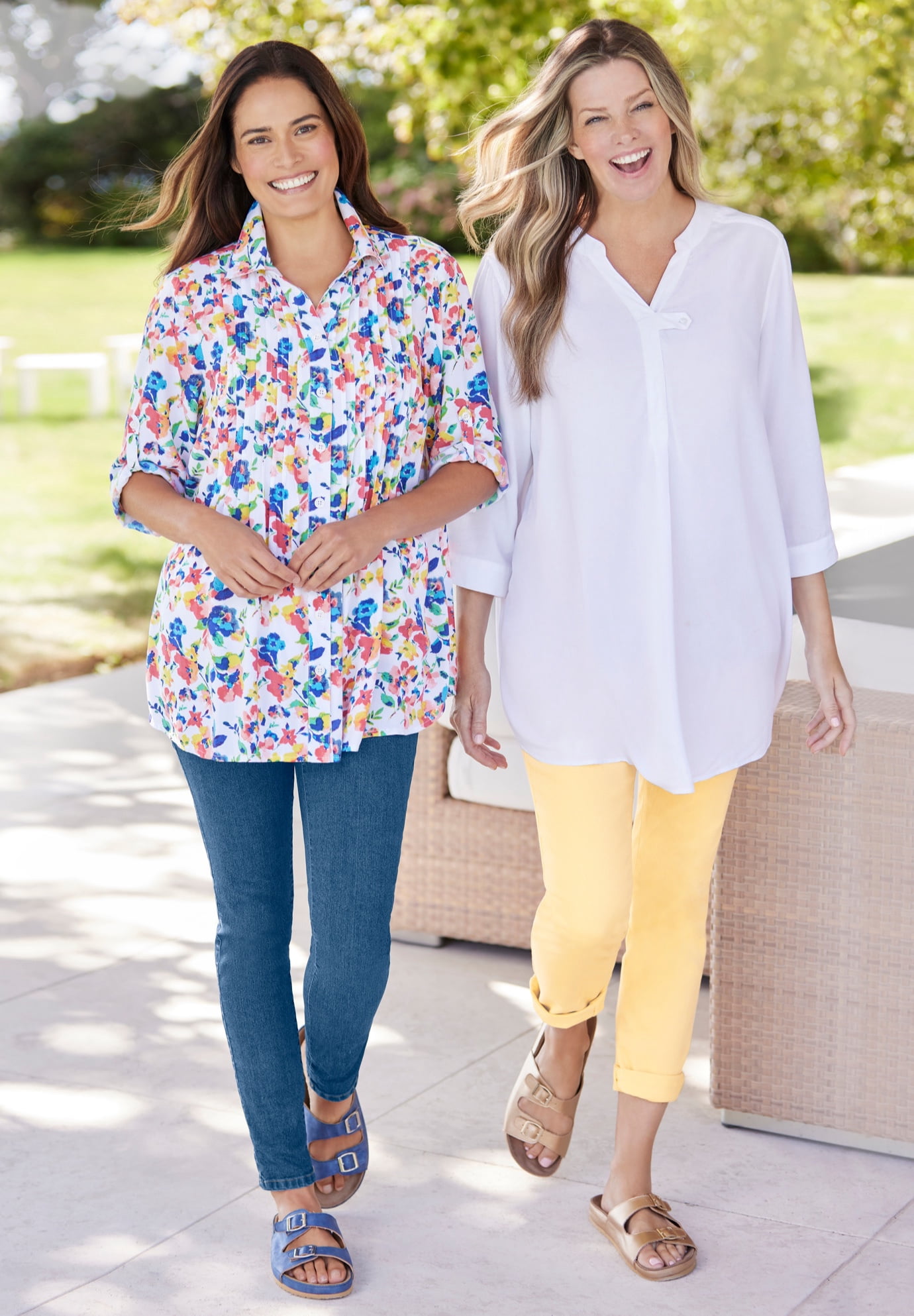 Plus Size Rayon Pintucked Effortless Tunic Blouse - image 4