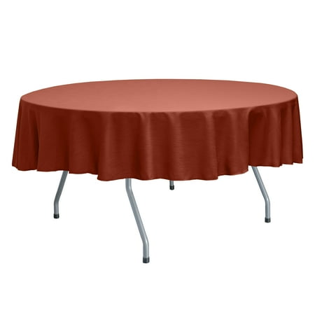 

Ultimate Textile Reversible Shantung Satin - Majestic 60-Inch Round Tablecloth Burnt Orange