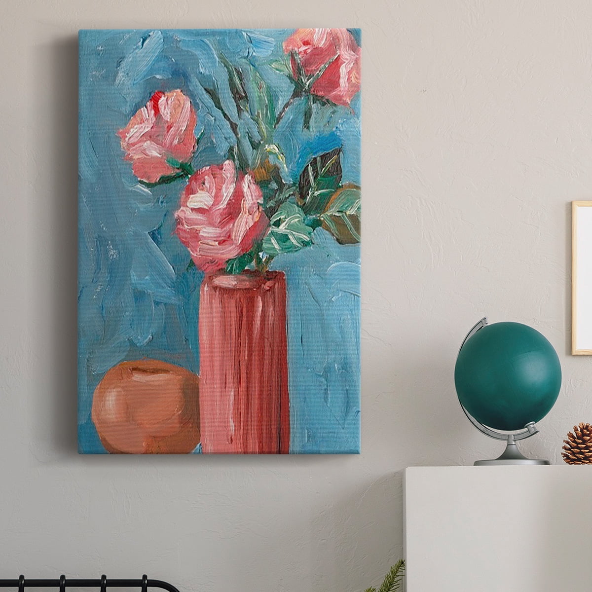 Rosa Blooms II Premium Gallery Wrapped Canvas - Ready to Hang