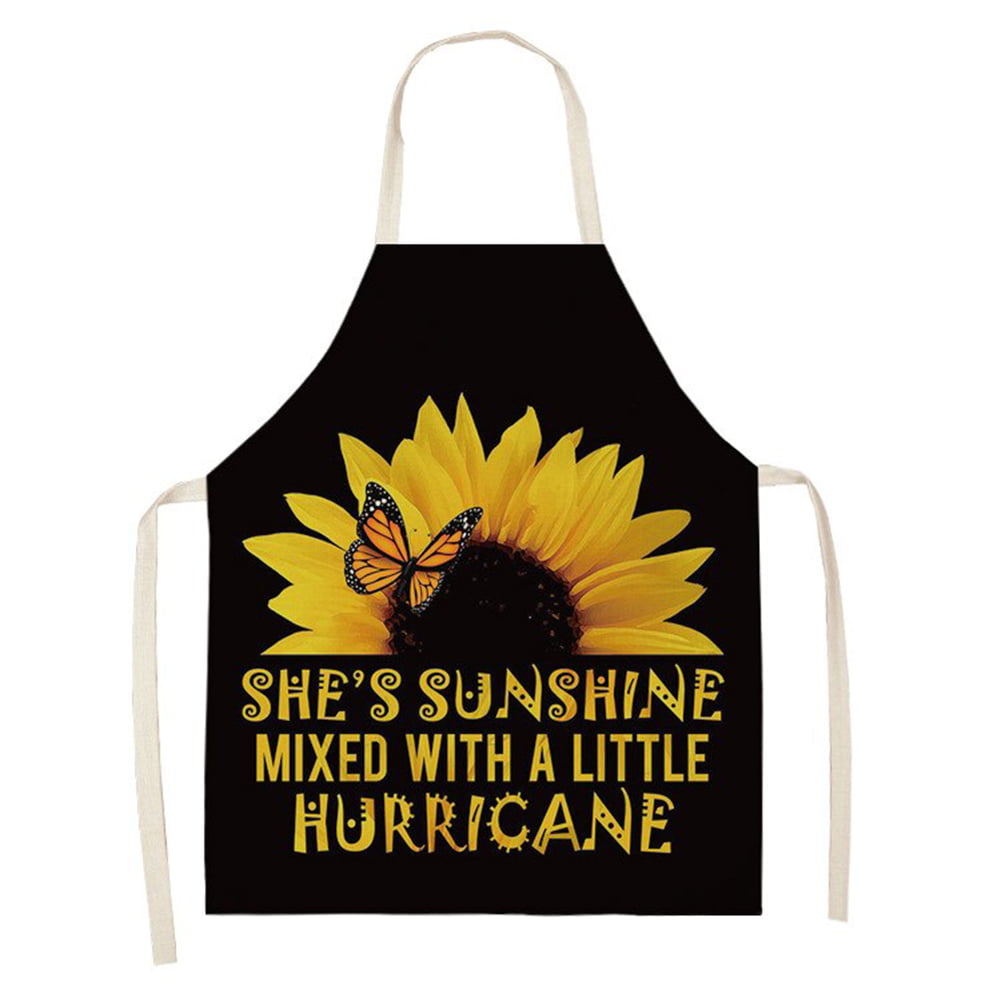 Funny Novelty Apron Kitchen Cooking Sunshine Mixed With A Little Hurricane 