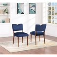 thumbnail image 6 of Pemberly Row Navy Blue Velvet Dining Chair with Gold Handle - Set of 2, 6 of 9
