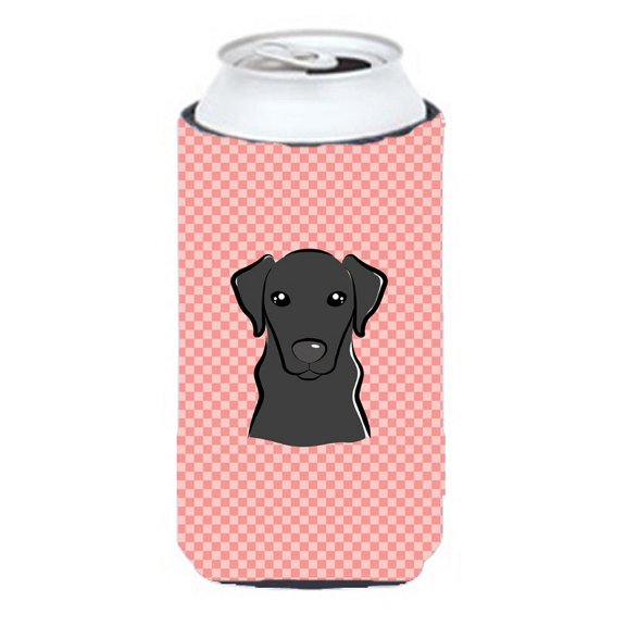 Caroline's Treasures BB1235TBC Checkerboard Pink Black Labrador Tall Boy Hugger, Tall Boy, multicolor