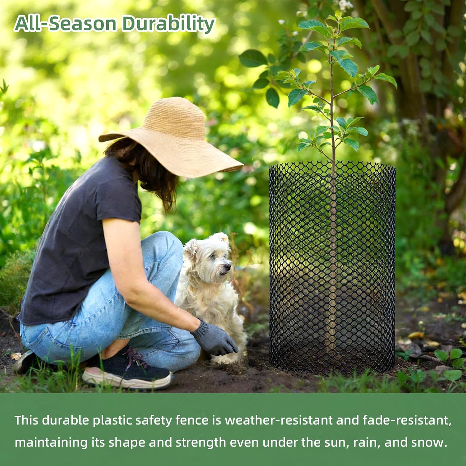Troxlin Plastic Wire Mesh Fence Roll, 15.7IN x 26.3FT Plastic Chicken Wire Mesh, Balcony Garden Floral Netting Fencing Barrier for for Crafts, Poultry, Garden,Black(100 tie straps)