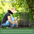 thumbnail image 4 of Troxlin Plastic Wire Mesh Fence Roll, 15.7IN x 26.3FT Plastic Chicken Wire Mesh, Balcony Garden Floral Netting Fencing Barrier for for Crafts, Poultry, Garden,Black(100 tie straps), 4 of 9