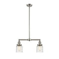 thumbnail image 3 of Innovations Lighting 209-SN-G513 Bell 2 Light 21" Wide Linear Pendant - Brushed Satin, 3 of 5