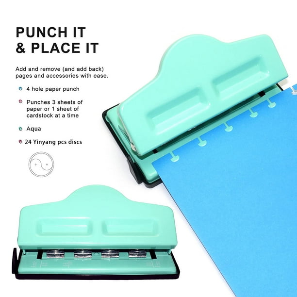  PATIKIL Mushroom Discbound Hole Punch, 4 Holes Discbound Hole  Puncher for Disc Bound Planner, Punch Up to 5 Papers(Dark Green) : Arts,  Crafts & Sewing