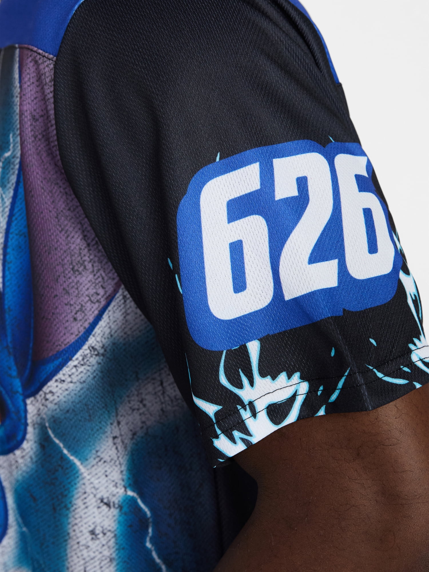 Disney Stitch Men's and Big Men's Front Back Graphic Soccer Jersey with Short Sleeves, Sizes XS-3XL