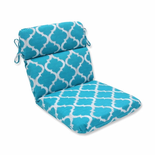 Pillow Perfect Outdoor/ Indoor Kobette Teal Rounded Corners Chair