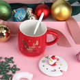 thumbnail image 3 of Taza de café navideña XCF con tapa 3D y cuchara 14 oz, 3 of 4