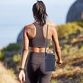 thumbnail image 6 of Water Bottle Holder with Strap Adjustable Strap Crossbody Water Bottle Bag with Front Pocket Drawstring Water Bottle Carrier for Hiking Camping (Grey), 6 of 13