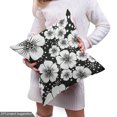 thumbnail image 4 of Vintage Fabric by the Yard, Monochrome Nostalgia with Apple Blossoms and Irregular Dots, Upholstery Fabric for Dining Chairs Home Decor Accents, Charcoal Grey White by Ambesonne, 4 of 4