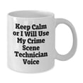 thumbnail image 2 of Crime Scene Technician Gifts from Friends, Funny 'Keep Calm' White Coffee Mug for Graduation, 11oz or 15oz Capacity, Ceramic, Microwave, and Dishwasher Safe, 2 of 4