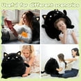 thumbnail image 3 of MorisMos 16" Black Fat Cat Stuffed Animal Mommy Cat with 3 Kitty Plush Toys, 3 of 9
