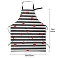 thumbnail image 2 of Kdxio Ladybugs on Black and White Striped Apron with Pockets Adjustable Kitchen Aprons for Men Women Waterproof Aprons for Cooking,Drawing,Crafting, Baking Household Cleaning, 2 of 8