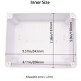 thumbnail image 3 of GFDYREE Junction Box, Project Box with Reserved Holes IP65 Waterproof Dustproof Electrical Box ABS Plastic Project Enclosure White 10 x 7.9 x 4.7 Inch, 3 of 6