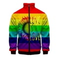 thumbnail image 4 of Chaqueta con cremallera y estampado 3D de arcoíris LGBT para hombres y mujeres, chaqueta holgada de manga larga con estampado del Día del Orgullo Gay, chaqueta con personalidad, top de calle, 4 of 5