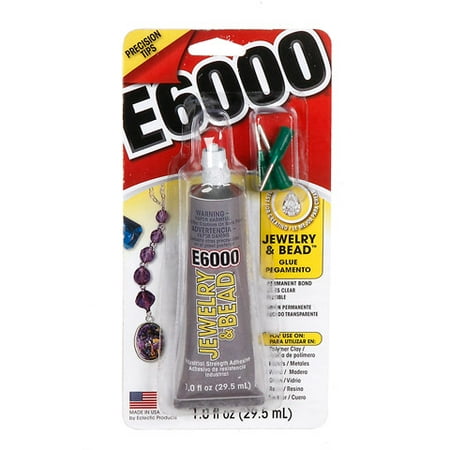 Eclectic E6000 1 Ounce Jewelry & Bead Glue, 1 (The Best Glue For Metal)