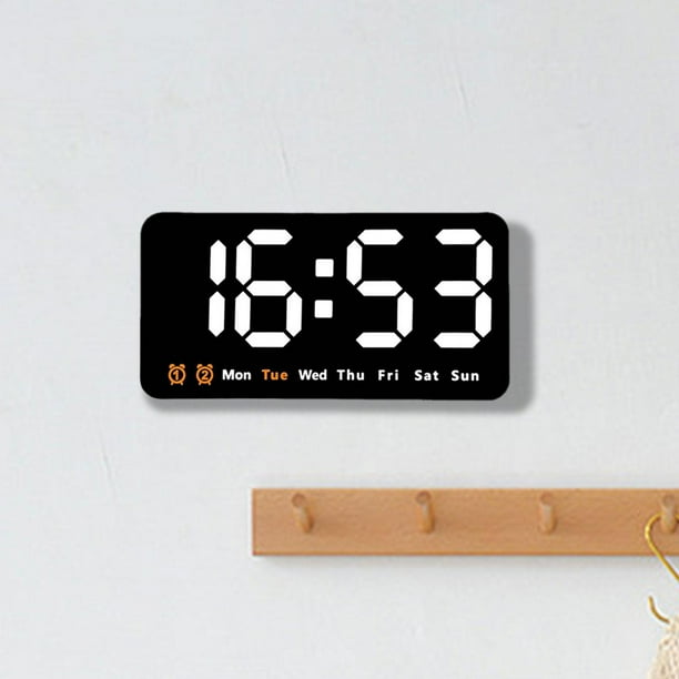 Reloj Digital de escritorio perfecl LED alarma blanco
