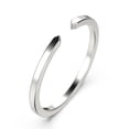 thumbnail image 2 of 18K White Gold Over Silver Wedding Ring Open Design Wedding Band, 2 of 4