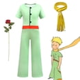 thumbnail image 2 of Disfraz de Cosplay de la película El Principito para niños, uniforme verde, traje para niños, para Halloween, carnaval, actuación en el escenario, 2 of 5