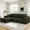 Olive Green(Corduroy), variant on Koby Home Oversized Modern Modular Sectional Sofa, Deep Seating Corduroy Couch in Charcoal Gray/Beige/Green