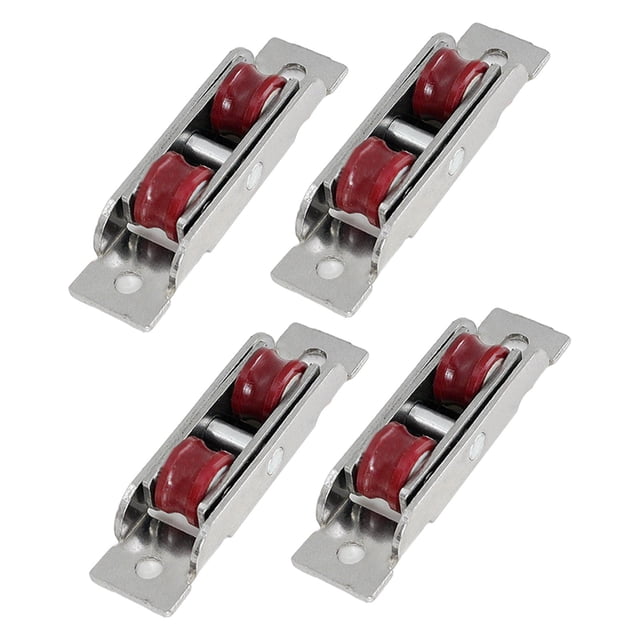 4 Uds rodillo de ventana tipo silencioso 88 rodillos de puerta corredera piezas de ventana accesorios de rodillos de correa de nailon para baño cocina A Macarena polea de puerta corredera