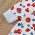 thumbnail image 7 of XDZJLR Bamboo Baby Pajamas Toddler Winter Long Sleeve Jumpsuit Strawberries Flower Prints Outwear Children Clothes Sleepwear Onesies White 6-9 Months, 7 of 7